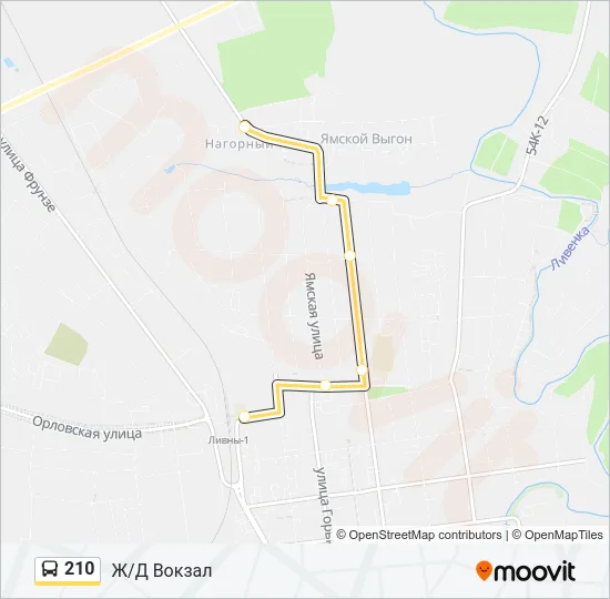 210 Bus Line Map