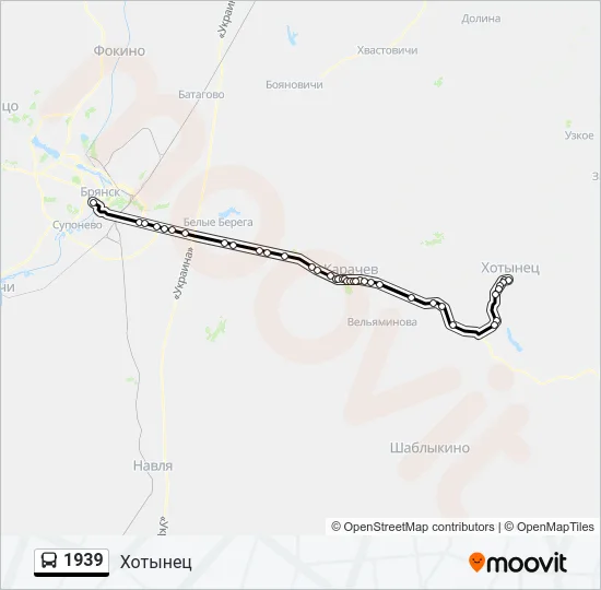 1939 Bus Line Map