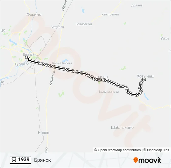 1939 Bus Line Map