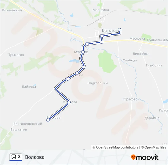 3 Bus Line Map