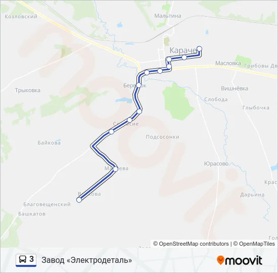 3 Bus Line Map