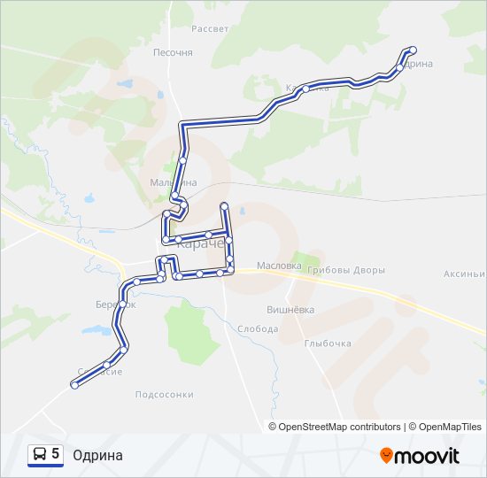 5 Bus Line Map