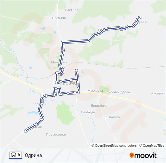 5 Bus Line Map