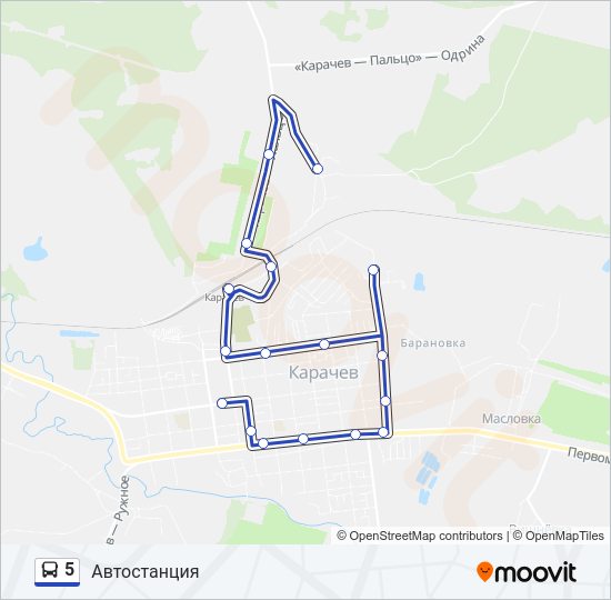 5 Bus Line Map