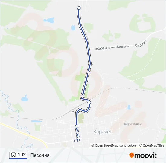 102 Bus Line Map
