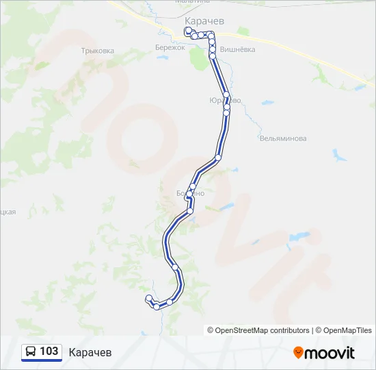 103 Bus Line Map
