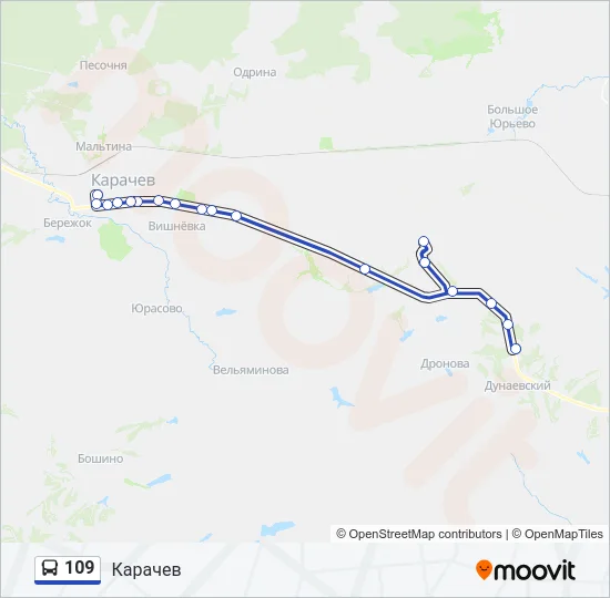 109 Bus Line Map
