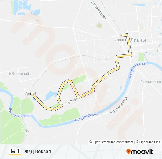 1 Bus Line Map