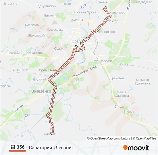 356 Bus Line Map