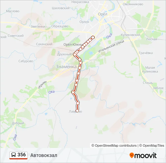 356 Bus Line Map