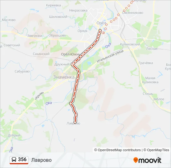 356 Bus Line Map