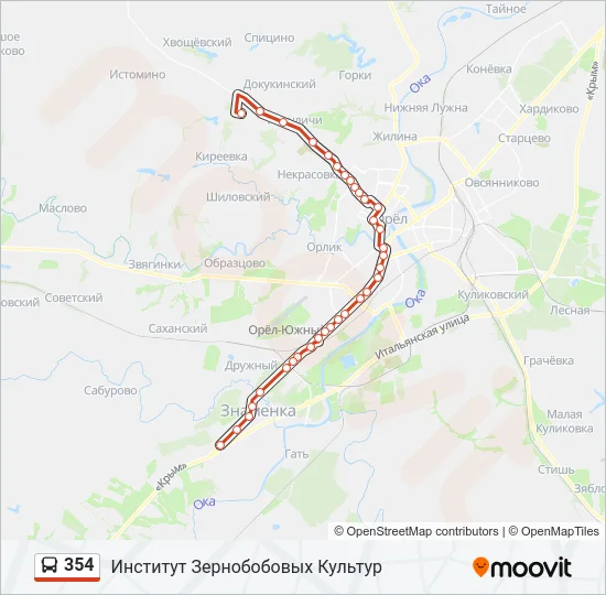 354 Bus Line Map