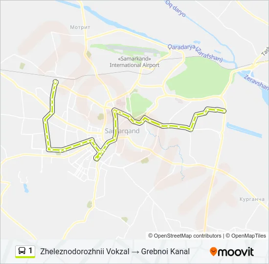 1 Bus Line Map