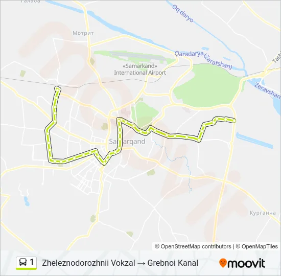 1 Bus Line Map