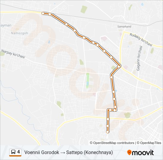 4 Bus Line Map