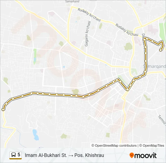 5 Bus Line Map