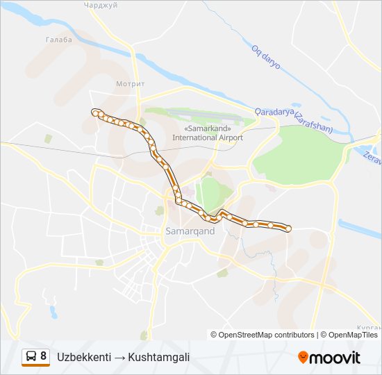 8 Bus Line Map