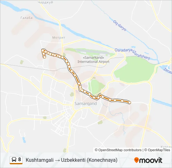 8 Bus Line Map