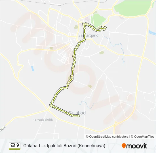 9 Bus Line Map