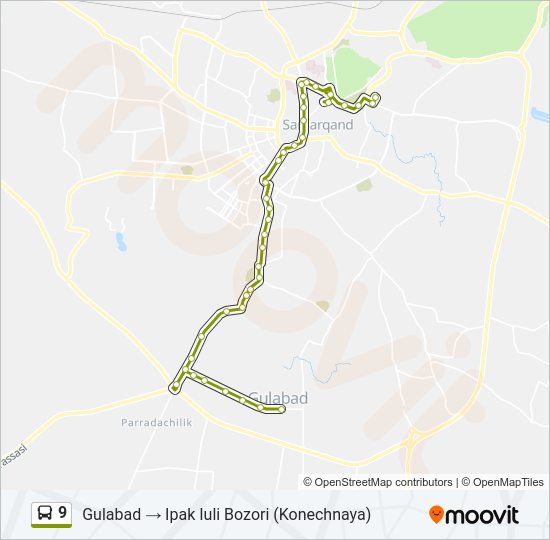 9 Bus Line Map
