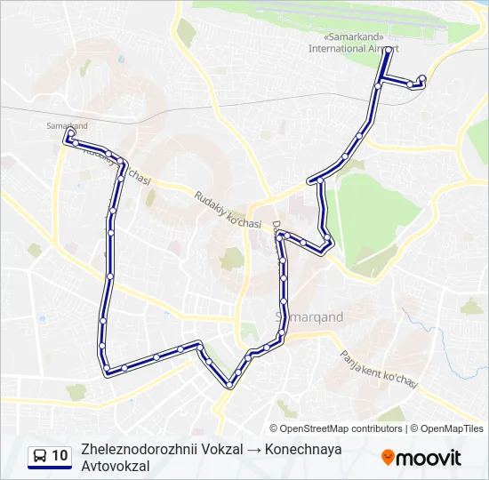 10 Bus Line Map