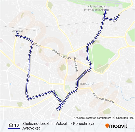 10 Bus Line Map