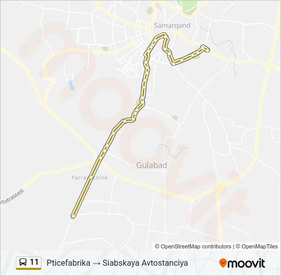 11 Bus Line Map