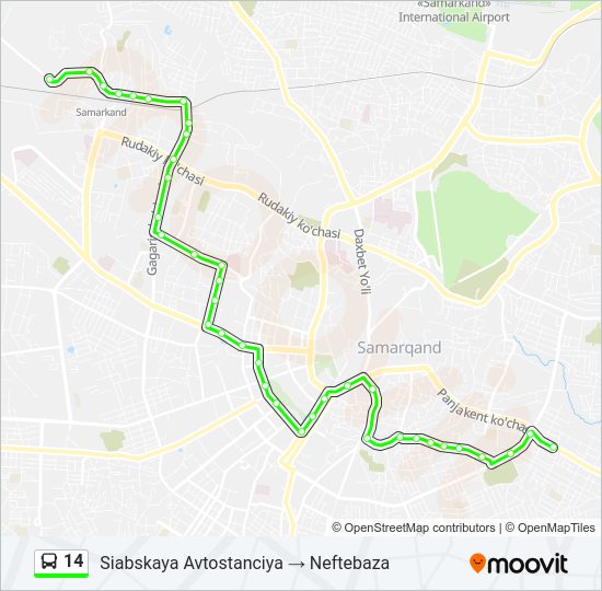 14 Bus Line Map