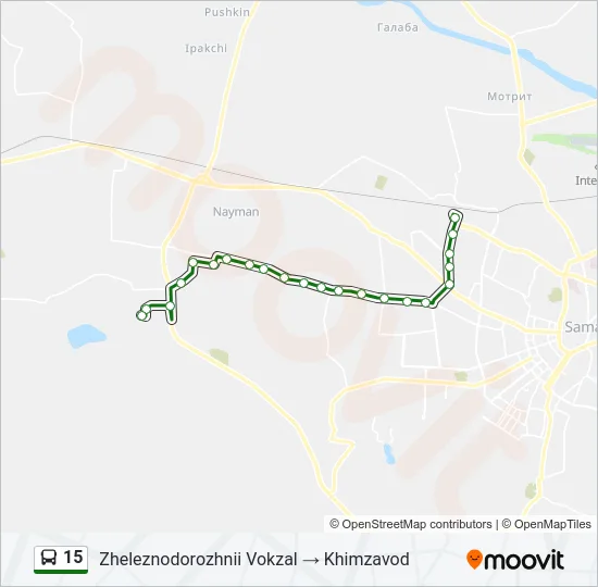 15 Bus Line Map