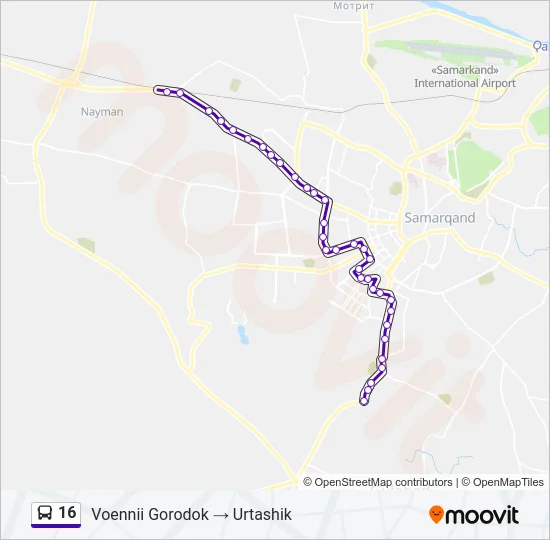 16 Bus Line Map