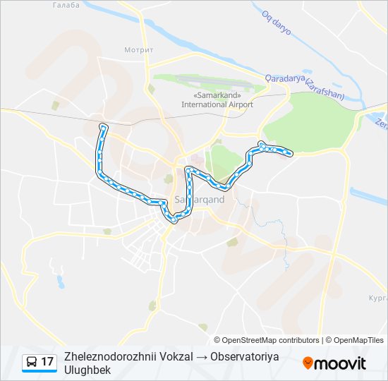 17 bus Line Map