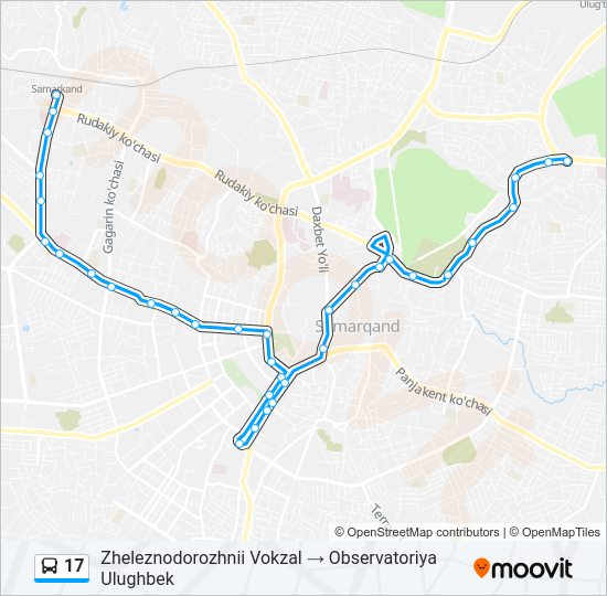 Маршрут 17 карта