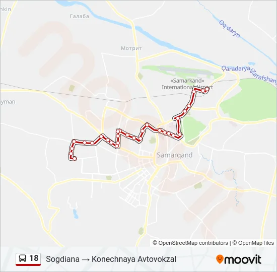 18 Bus Line Map
