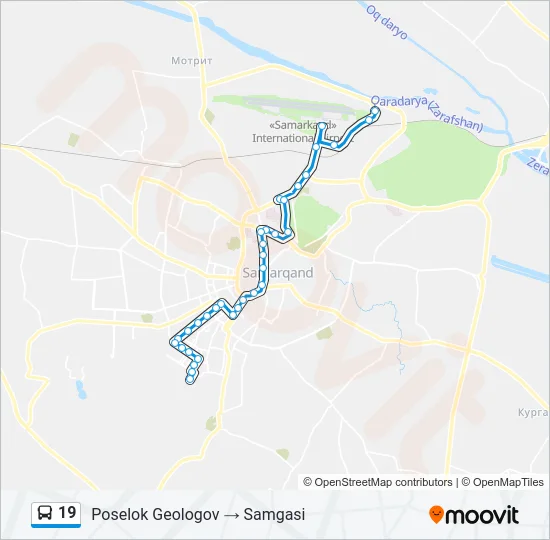 19 Bus Line Map