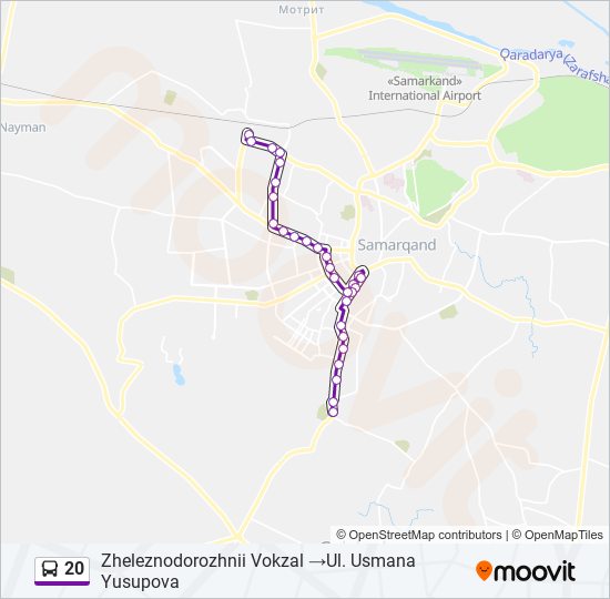 20 bus Line Map