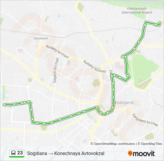 23 Bus Line Map