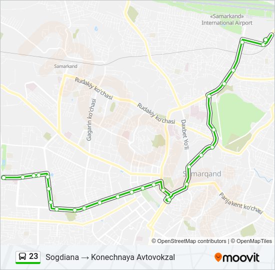 23 Bus Line Map