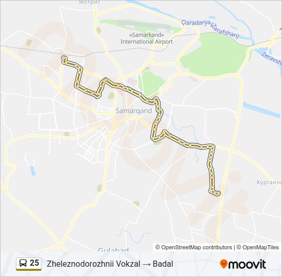 25 Bus Line Map