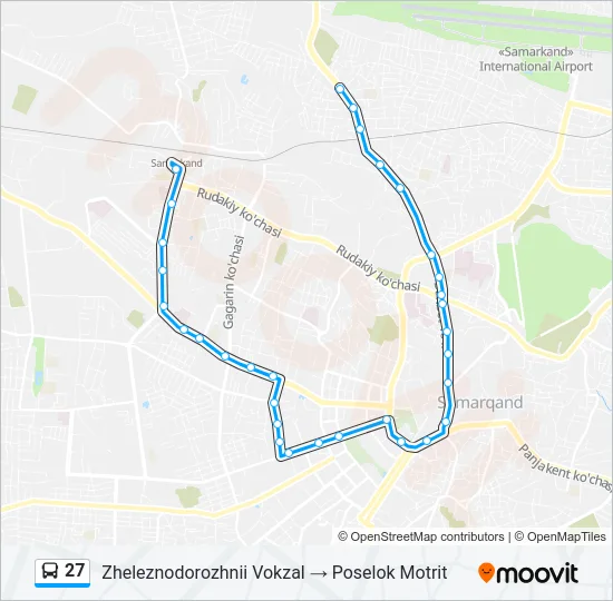 27 Bus Line Map