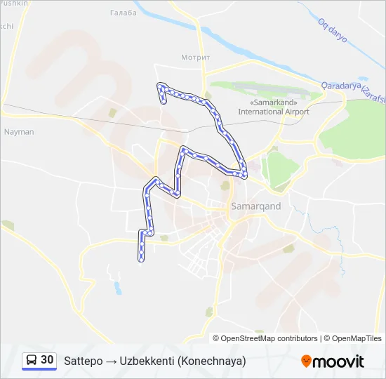 30 Bus Line Map