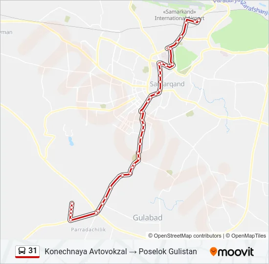 31 Bus Line Map
