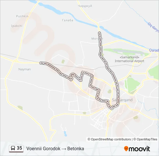 35 Bus Line Map