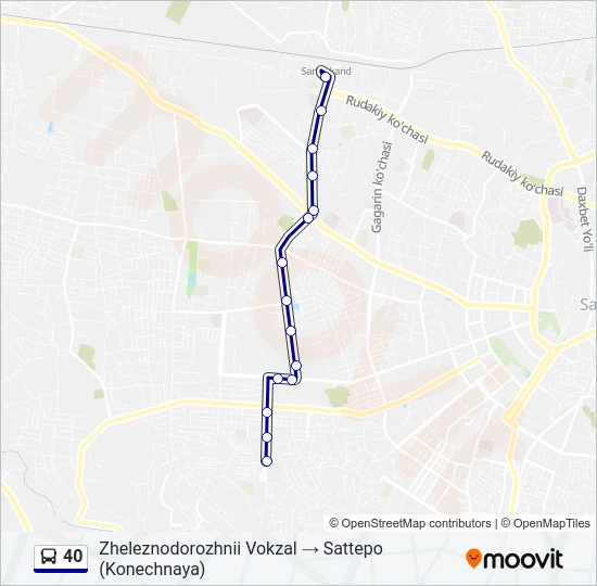 40 Bus Line Map