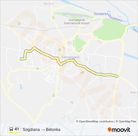 41 bus Line Map