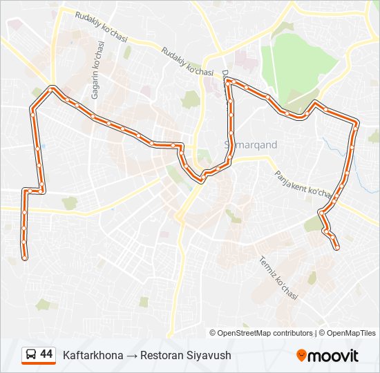 44 Route Schedules Stops Maps Kaftarkhona Restoran