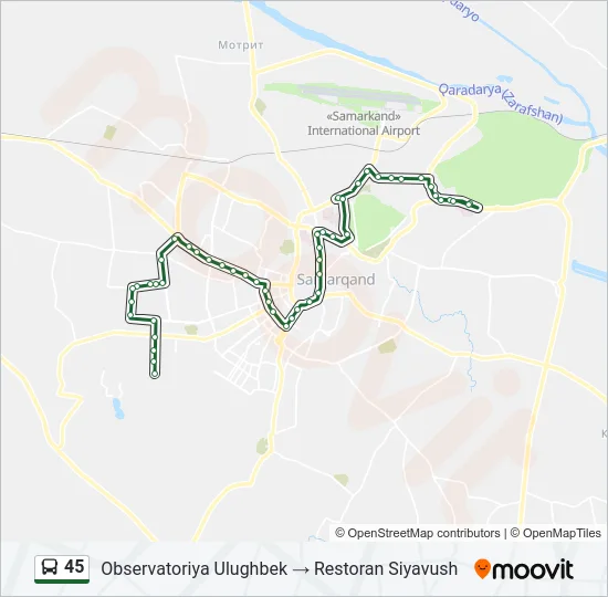45 Bus Line Map
