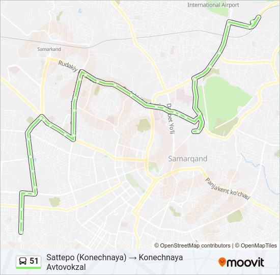 51 Bus Line Map