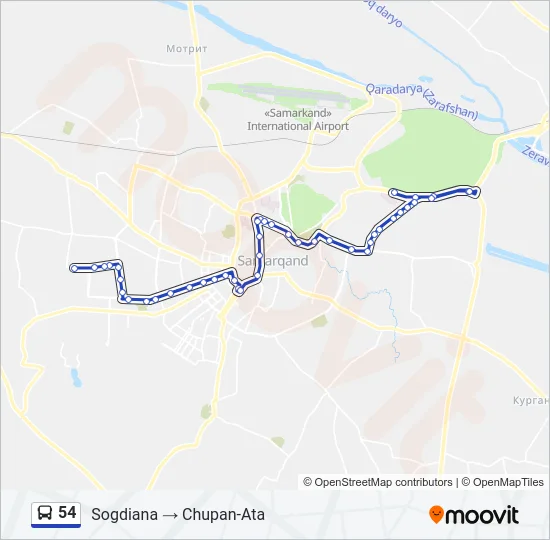 54 Bus Line Map