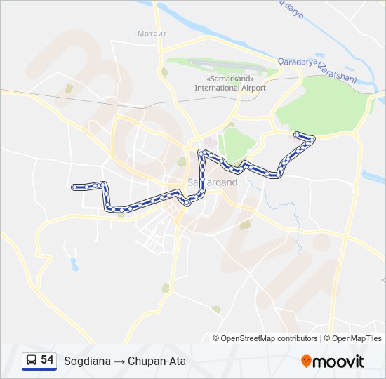 54 Bus Line Map