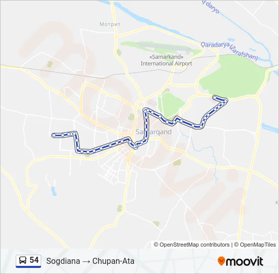 54 Bus Line Map